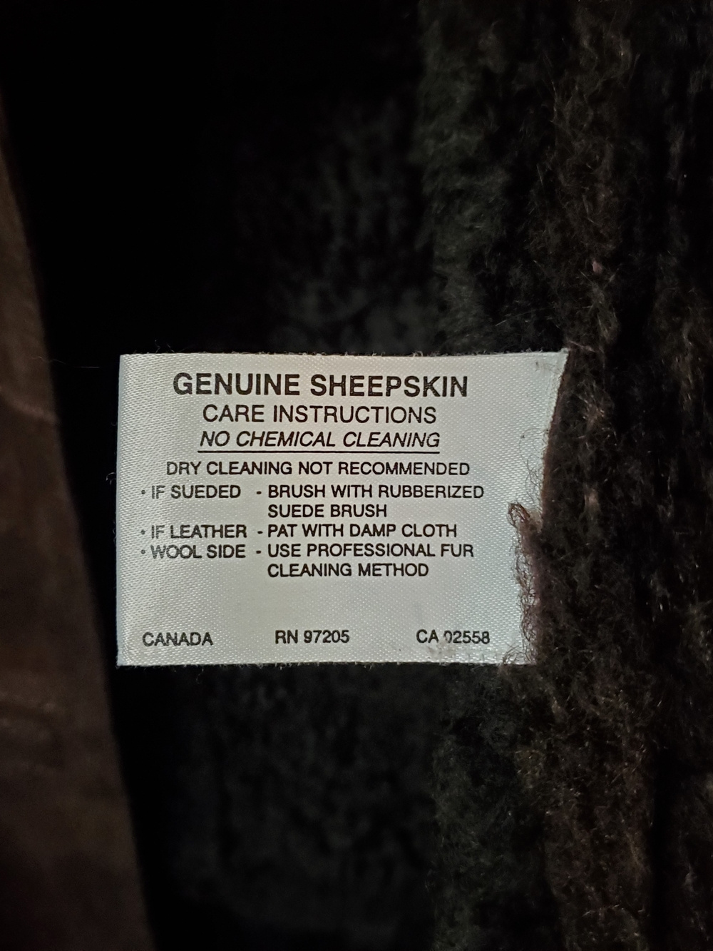 Danier Brown Sheep Skin Suede Shearling Lined Jacket Women Small - Picture 5 of 10